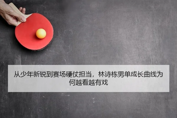 从少年新锐到赛场硬仗担当，林诗栋男单成长曲线为何越看越有戏